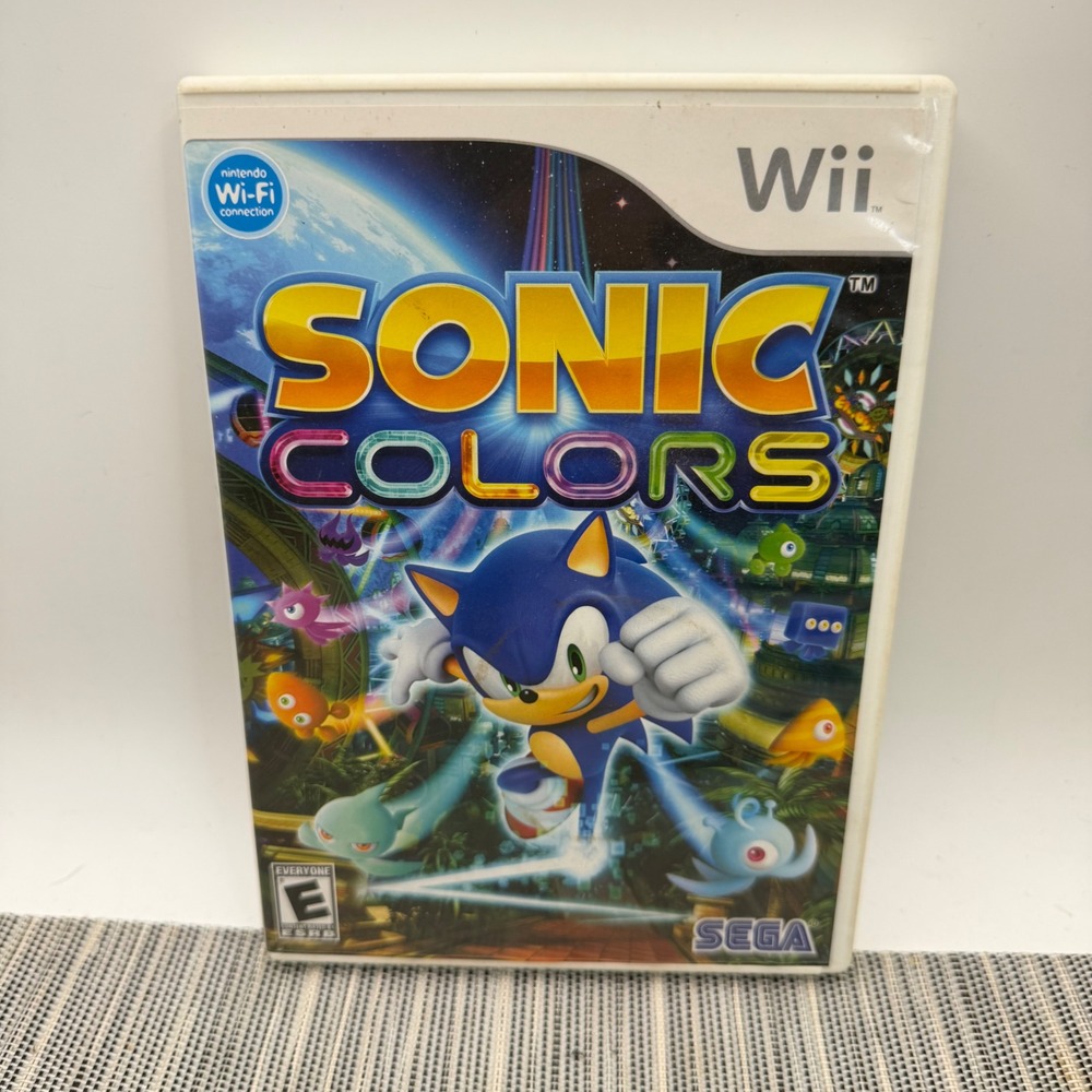 Sonic Colors Nintendo Wii Game Sega Action Platformer 2010 Case RVL-SNCE-USA